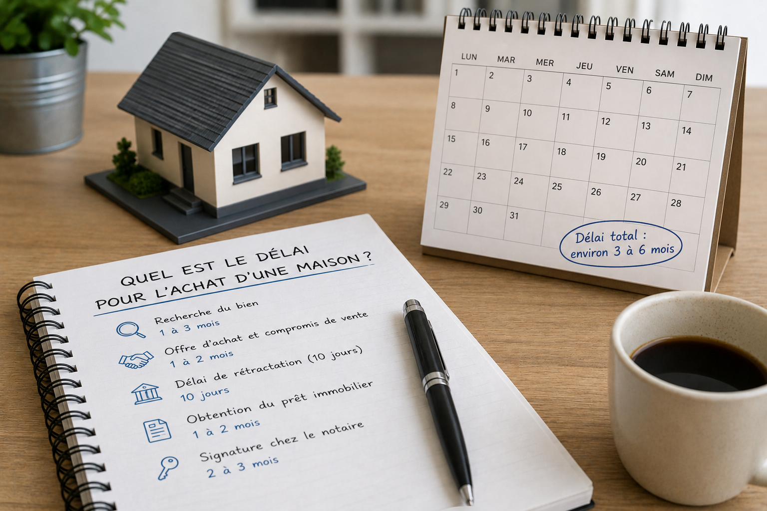 Quel est le délai pour l’achat d’une maison ?